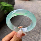 糯冰种飘绿平安镯（52.2mm）（yc203709）