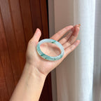 冰种贵妃飘花翡翠手镯（53mm）（yc418436）