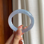 冰种紫罗兰翡翠平安镯（53.7mm)（yc396354）