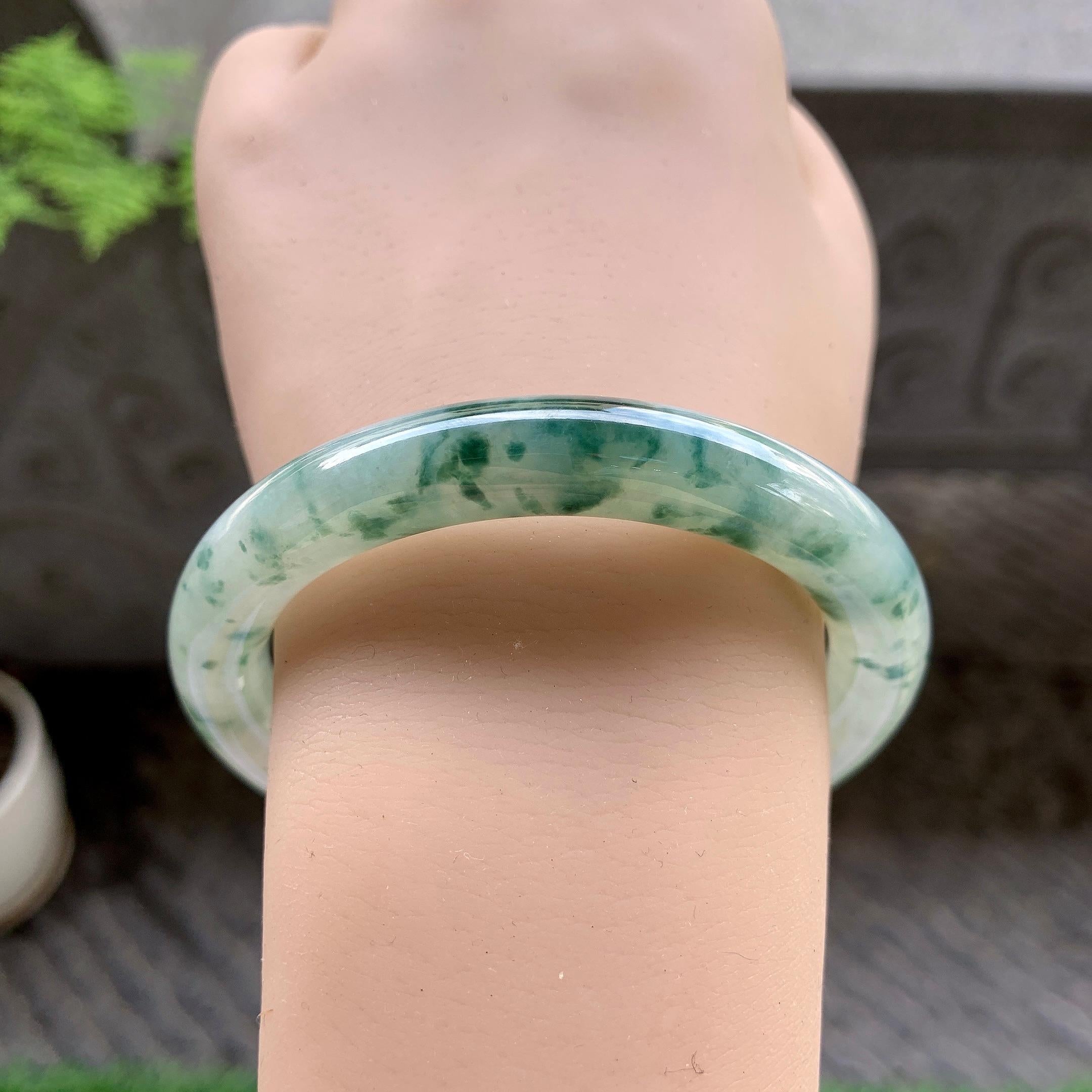 细糯种飘花圆条手镯（54.4mm）（yc248144）