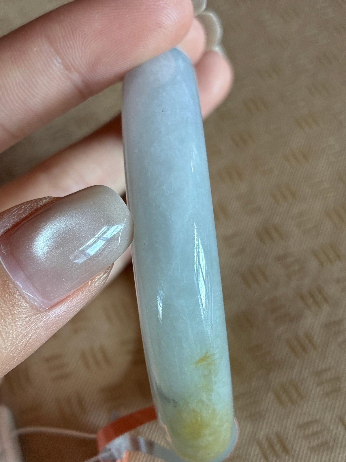 糯冰黄翡正圈平安镯 59圈（yc726931）