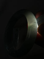 细糯种蓝底飘花平安镯（57.7mm）（yc200972）