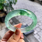 高冰种飘花平安镯（54.8mm）（yc292642）