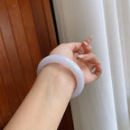 糯冰椿带彩翡翠平安镯（60mm）（yc270331）