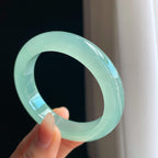 冰种晴底翡翠平安镯（53.5mm）（yc333042）