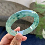 糯冰种飘花平安镯（57.6mm）（yc249458）