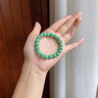 糯种满绿翡翠珠串手串（yc248493）