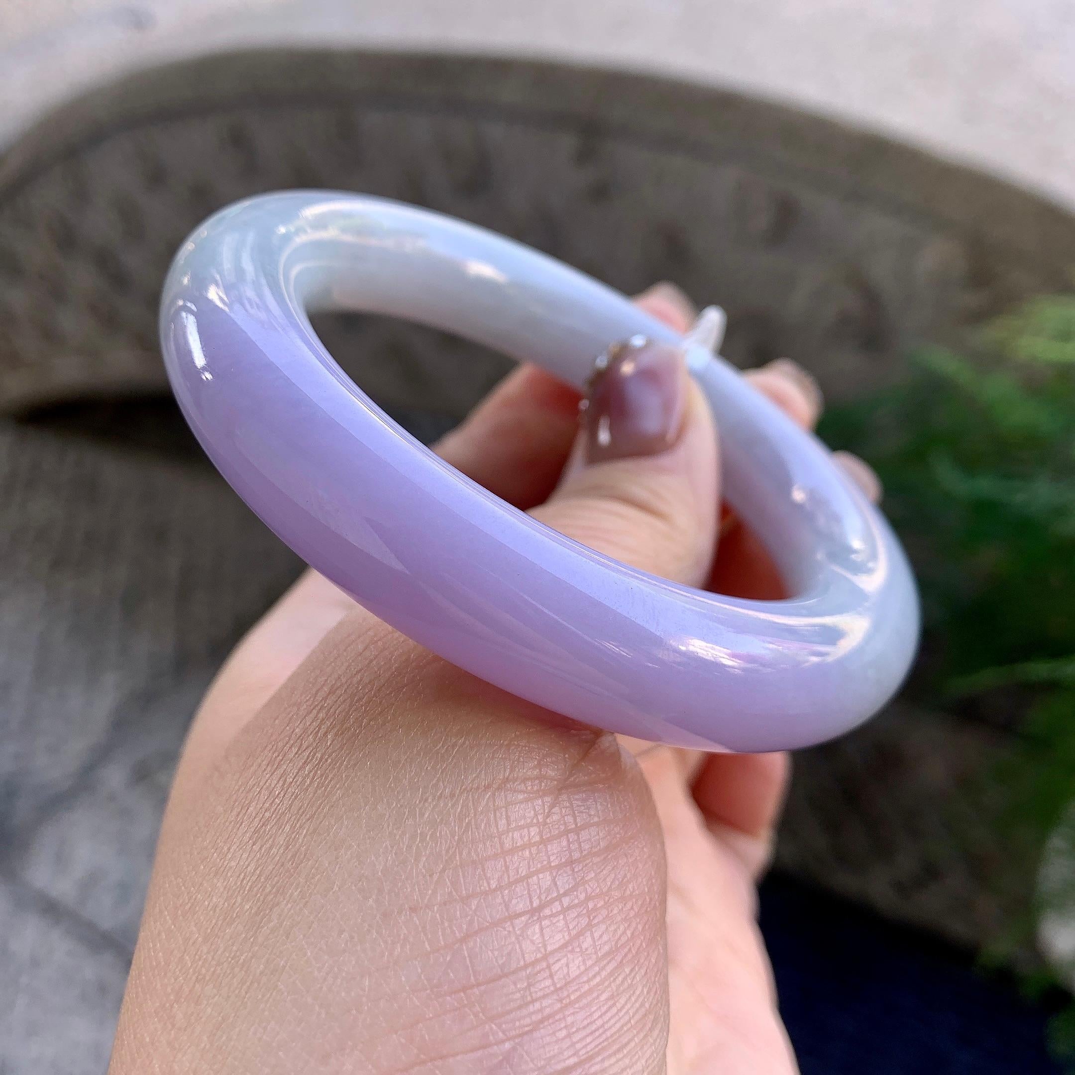 细糯种紫罗兰圆条手镯（55.4mm）（yc275317）