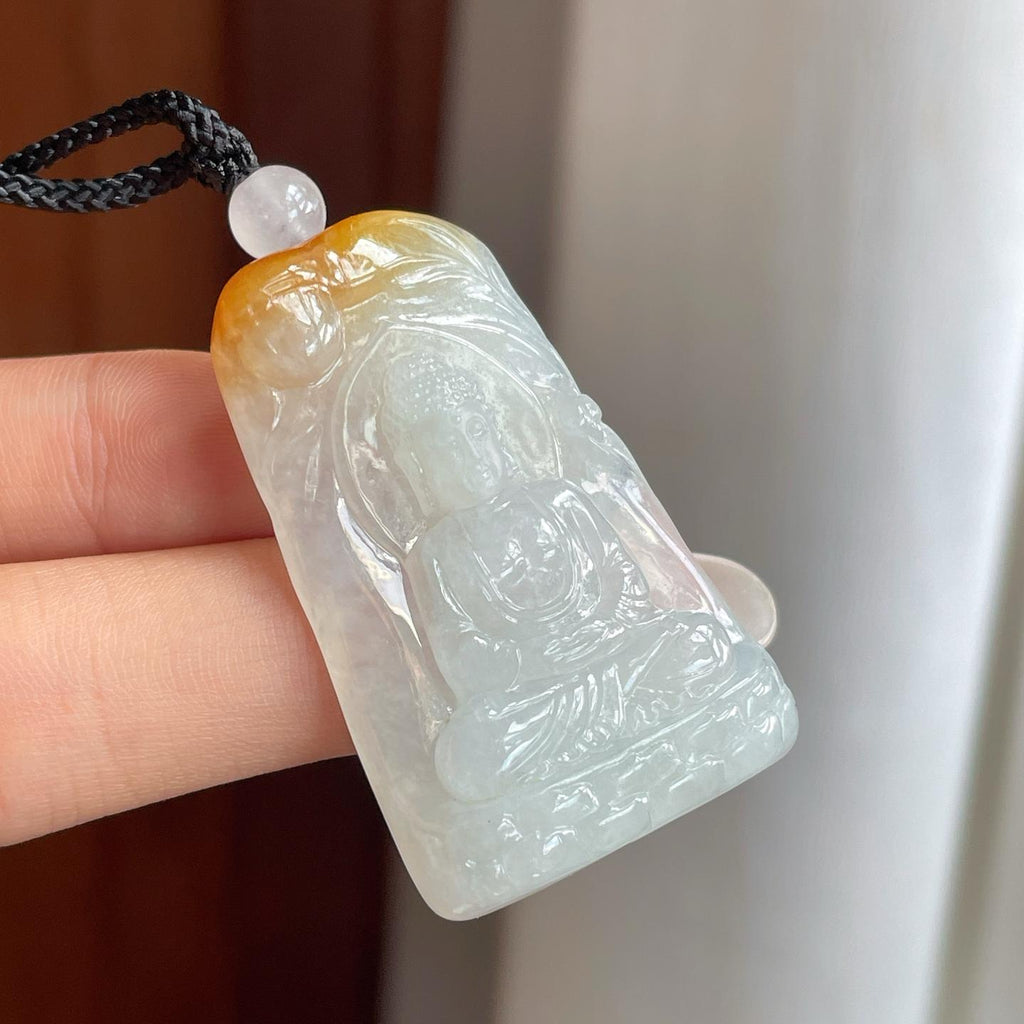 糯冰黄翡翡翠大日如来（yc266468）