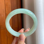 糯冰晴底翡翠平安镯（59.2mm)（yc376695）
