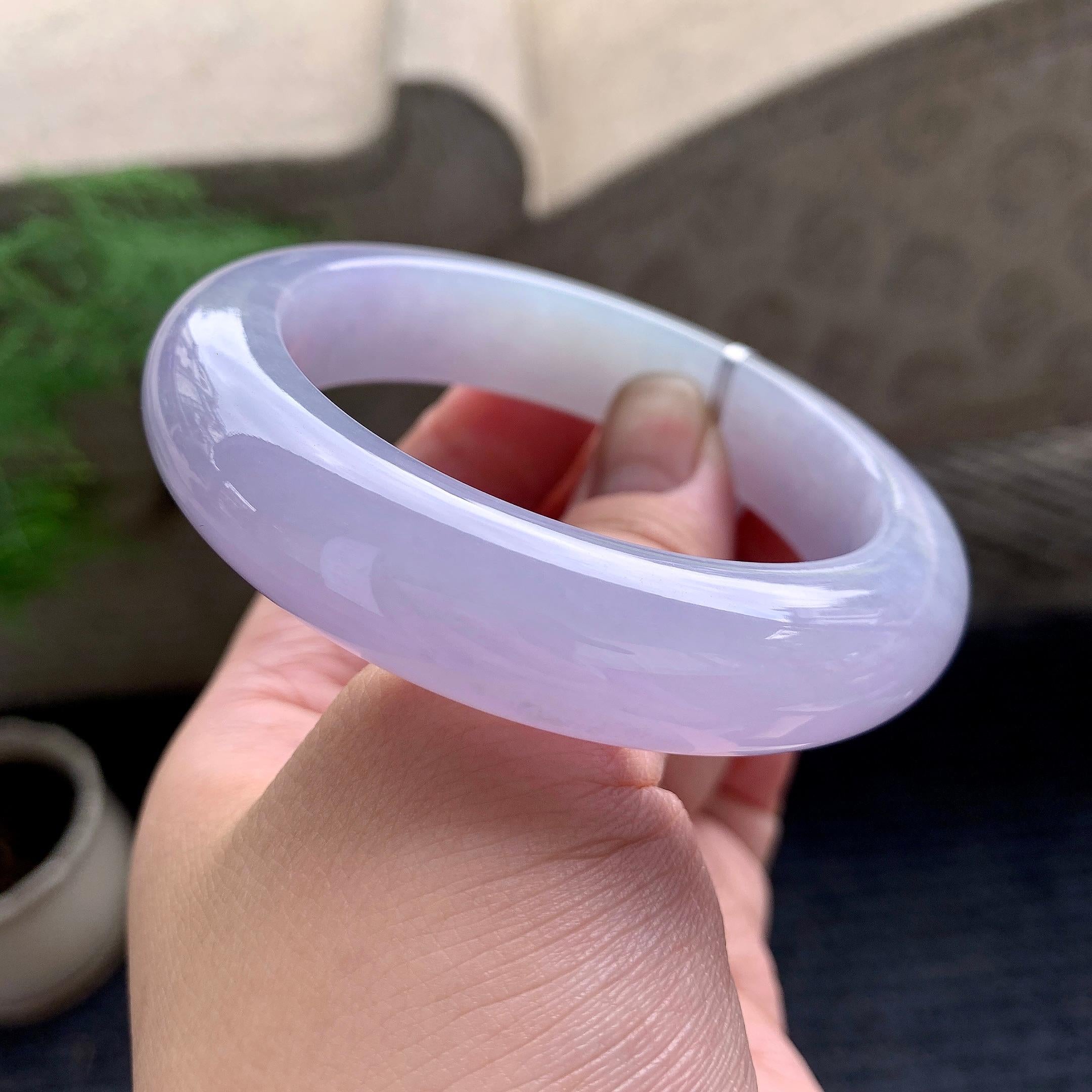 细糯种紫罗兰平安镯（55.7mm）（yc196168）