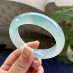 糯冰种晴水飘黄翡宽版轮胎手镯（52.2mm）（yc249465）