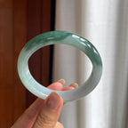 糯冰半山半水翡翠平安镯（59mm）（yc412129）