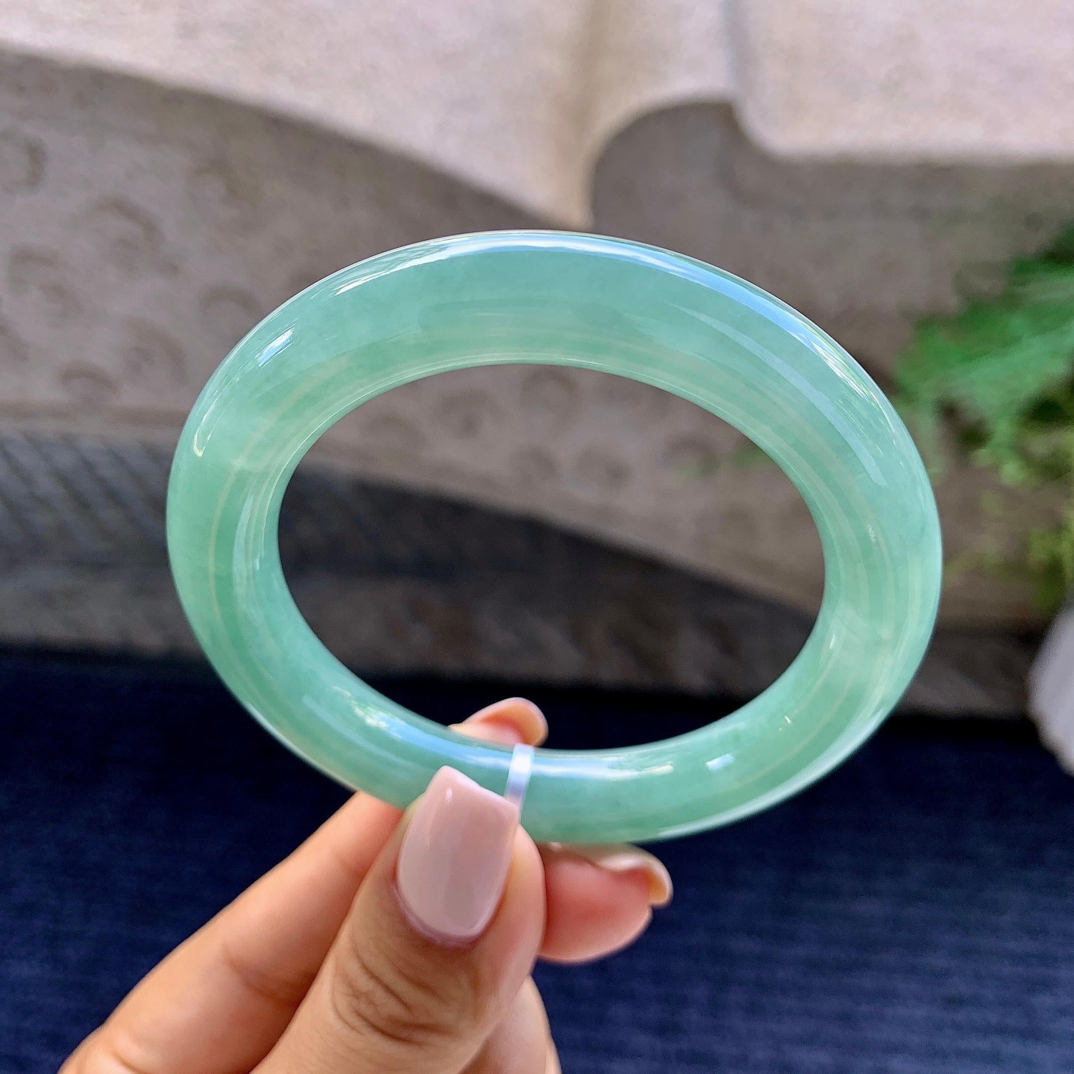 细糯种晴底圆条手镯（54mm）（yc223962）