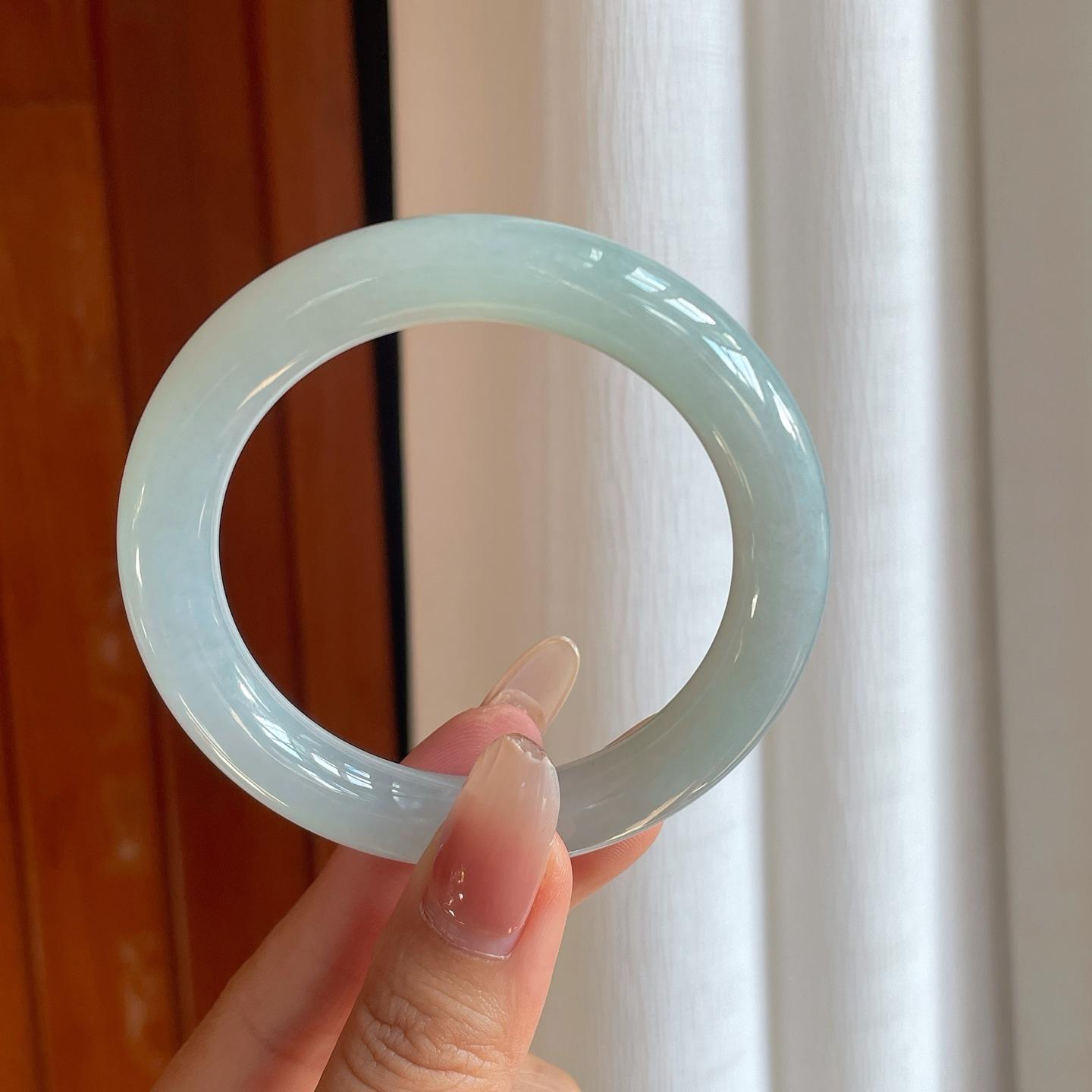 糯冰晴底翡翠圆条（54mm）（yc269673）