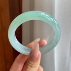 冰种蓝晴底翡翠平安镯（53.8mm）（yc281668）