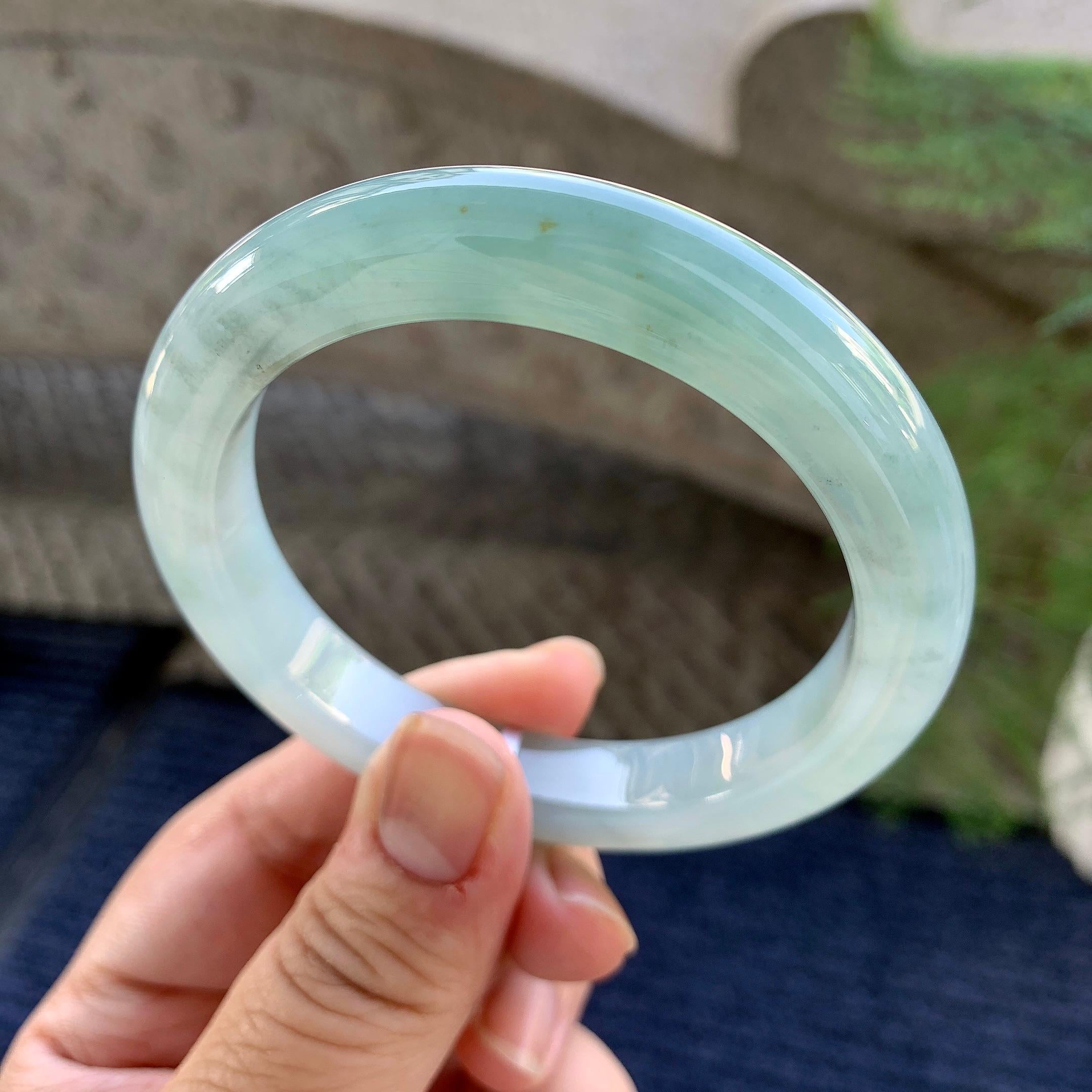 细糯种淡晴底泥鳅背手镯（56mm）（yc249386）