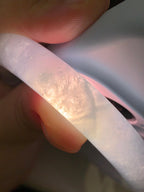 糯冰种飘花圆条手镯（55.8mm）（yc202345）
