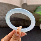 细糯种无色圆条手镯（53.2mm）（yc272079）