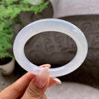 糯冰种无色圆条手镯（54.4mm）（yc203701）