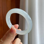 冰种白月光翡翠平安镯（54mm）（yc312901）