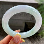胖圆条     细糯种晴底圆条手镯56圈      天然缅甸A货翡翠（yc383123）
