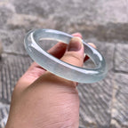 糯冰种淡晴底圆条手镯（53mm）（yc195914）