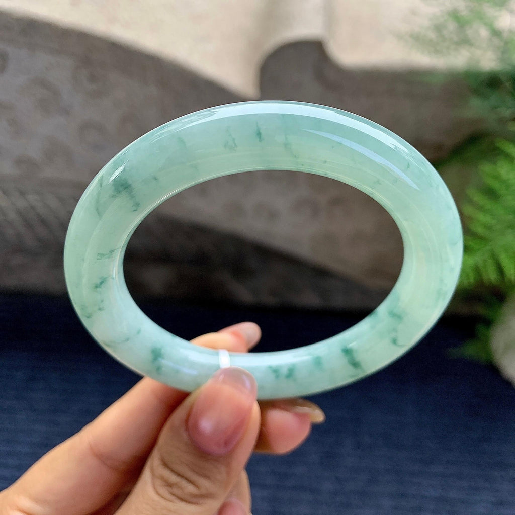 细糯种飘花圆条手镯（55.4mm）（yc280864）