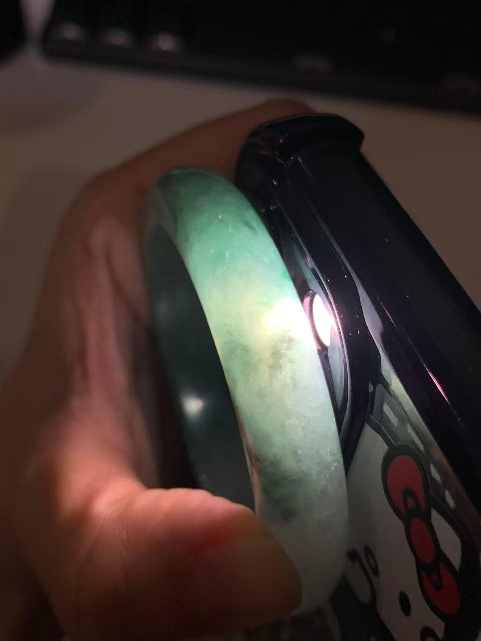 细糯种飘花平安镯（54mm）（yc257771）