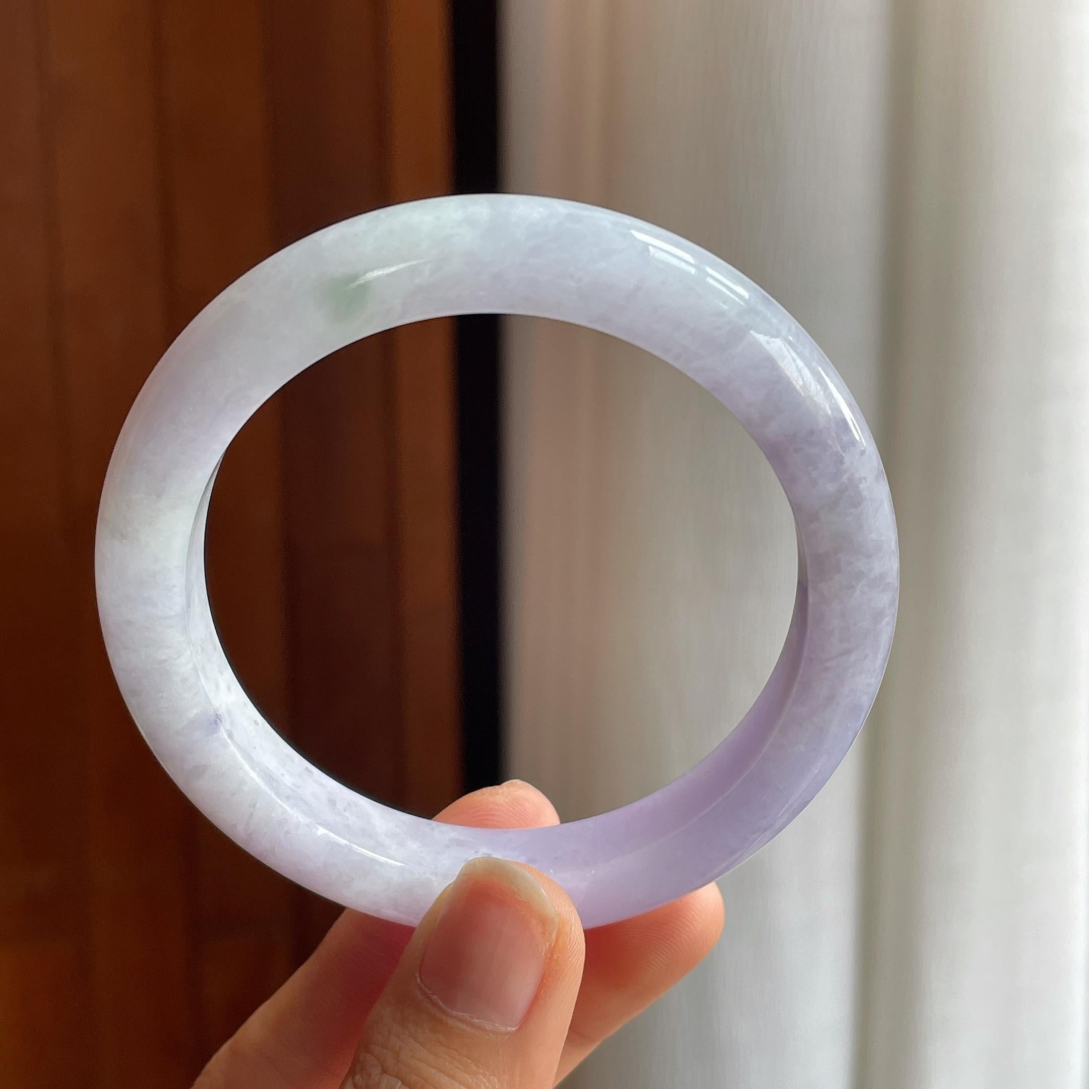 糯冰紫罗兰翡翠平安镯（59mm）（yc345504）