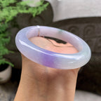 细糯种紫罗兰飘花平安镯（60mm）（yc203715）