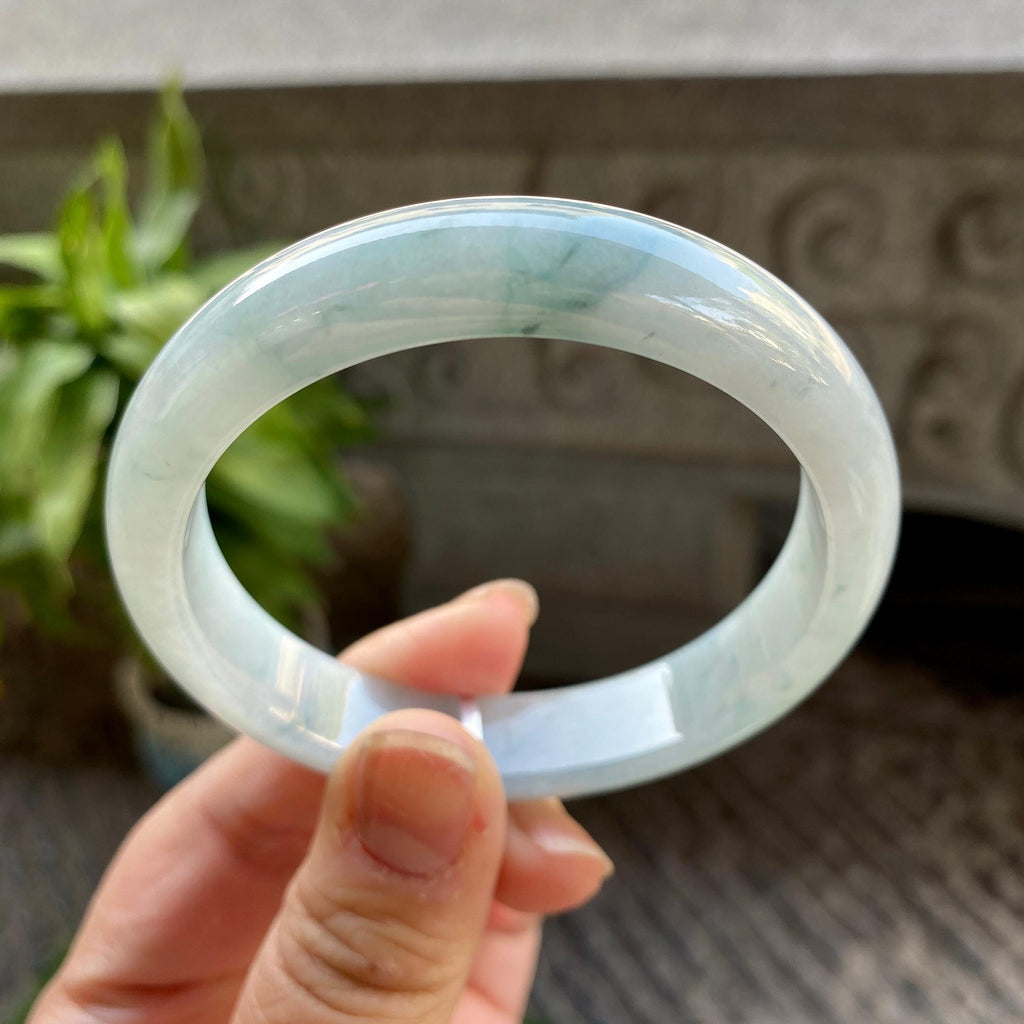 细糯种飘花平安镯（56.5mm）（yc311012）