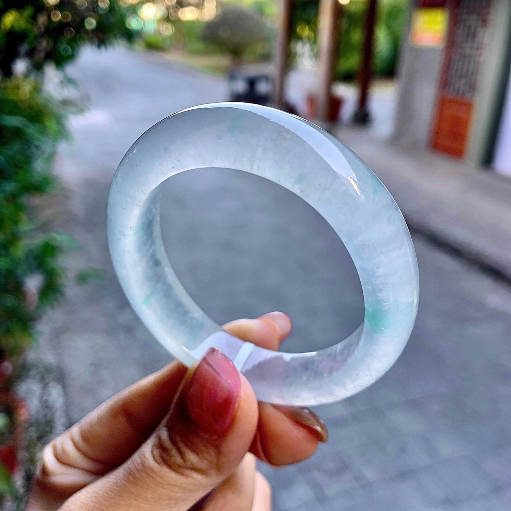 高冰种飘绿贵妃手镯（51.6mm）（yc277890）