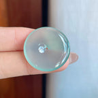 冰种蓝底翡翠平安扣（yc242739）