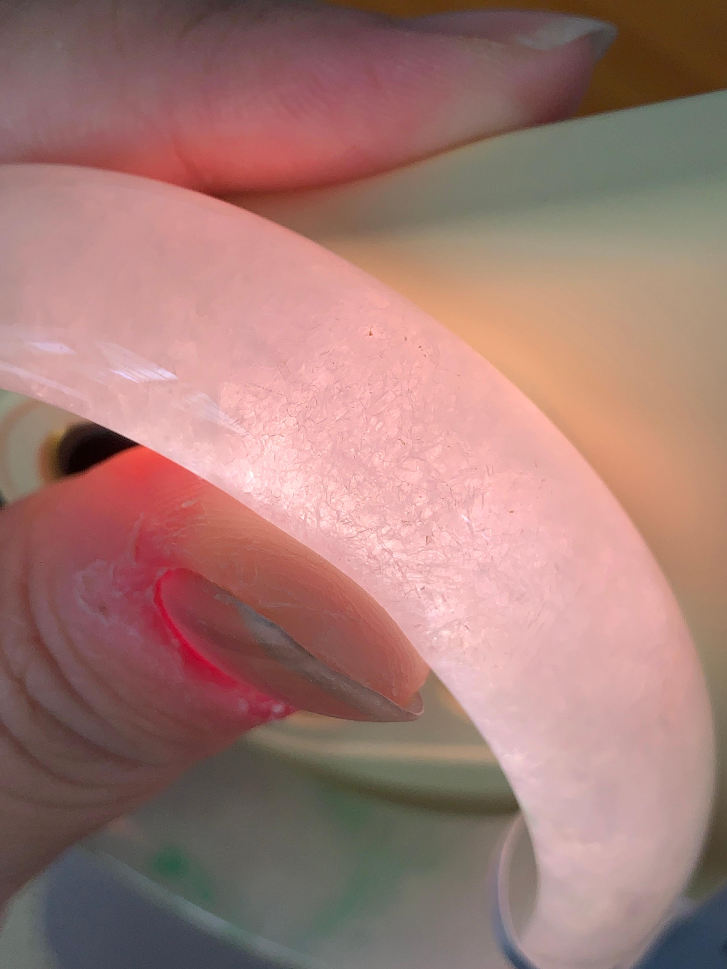 糯冰种飘阳绿宽版轮胎手镯（59.4mm）（yc253810）