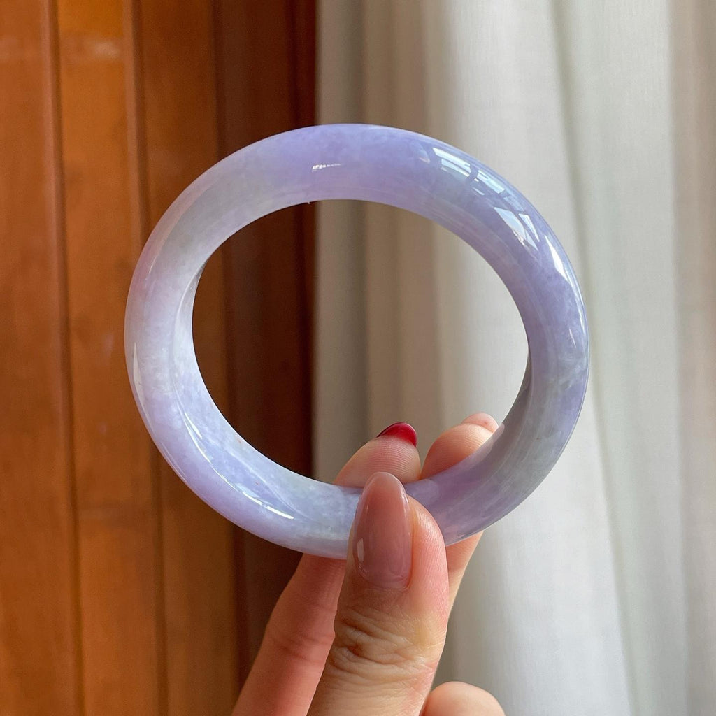 糯冰紫罗兰翡翠平安镯（56mm）（yc304408）