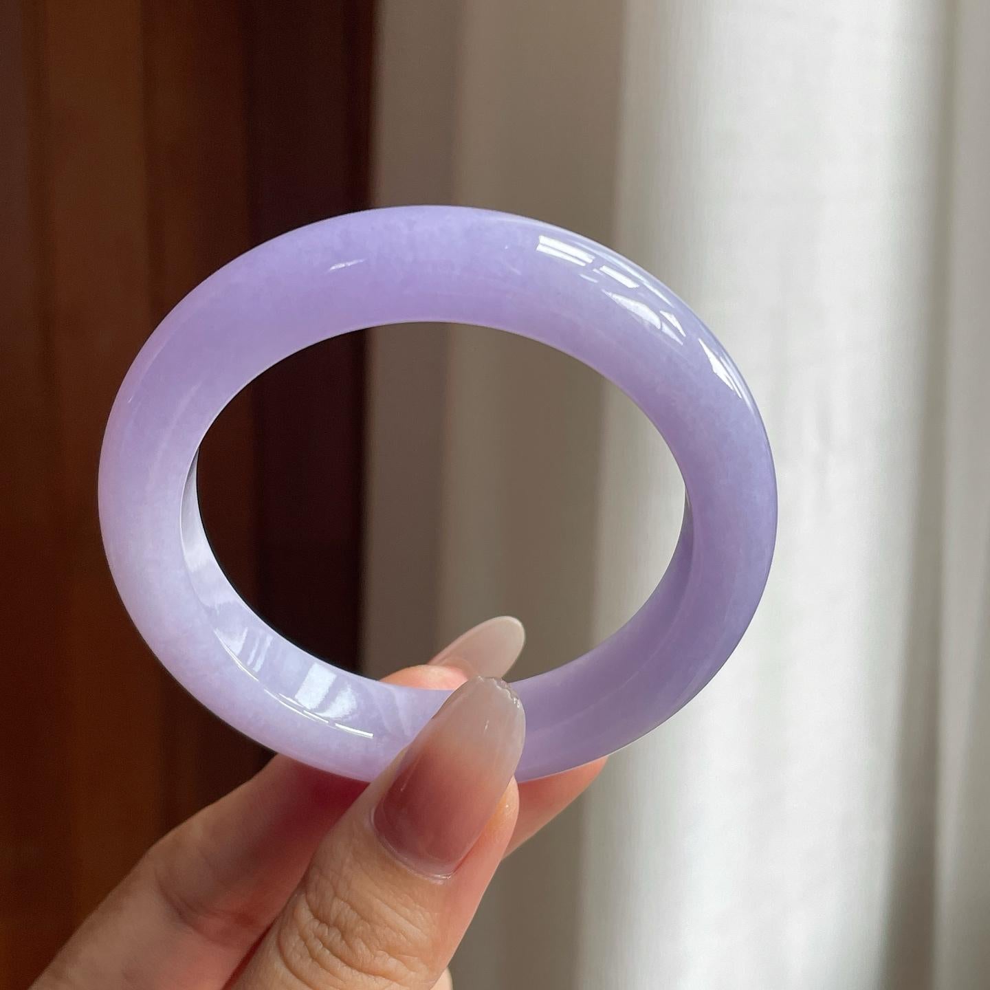 糯冰紫罗兰翡翠手镯（55mm）（yc263539）