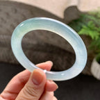 糯冰种晴水圆条手镯（53.4mm）（yc272108）