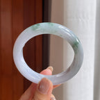 糯冰飘花翡翠平安镯（56.5mm）（yc423116）