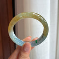 糯冰特色翡翠平安镯 52圈（yc425552）