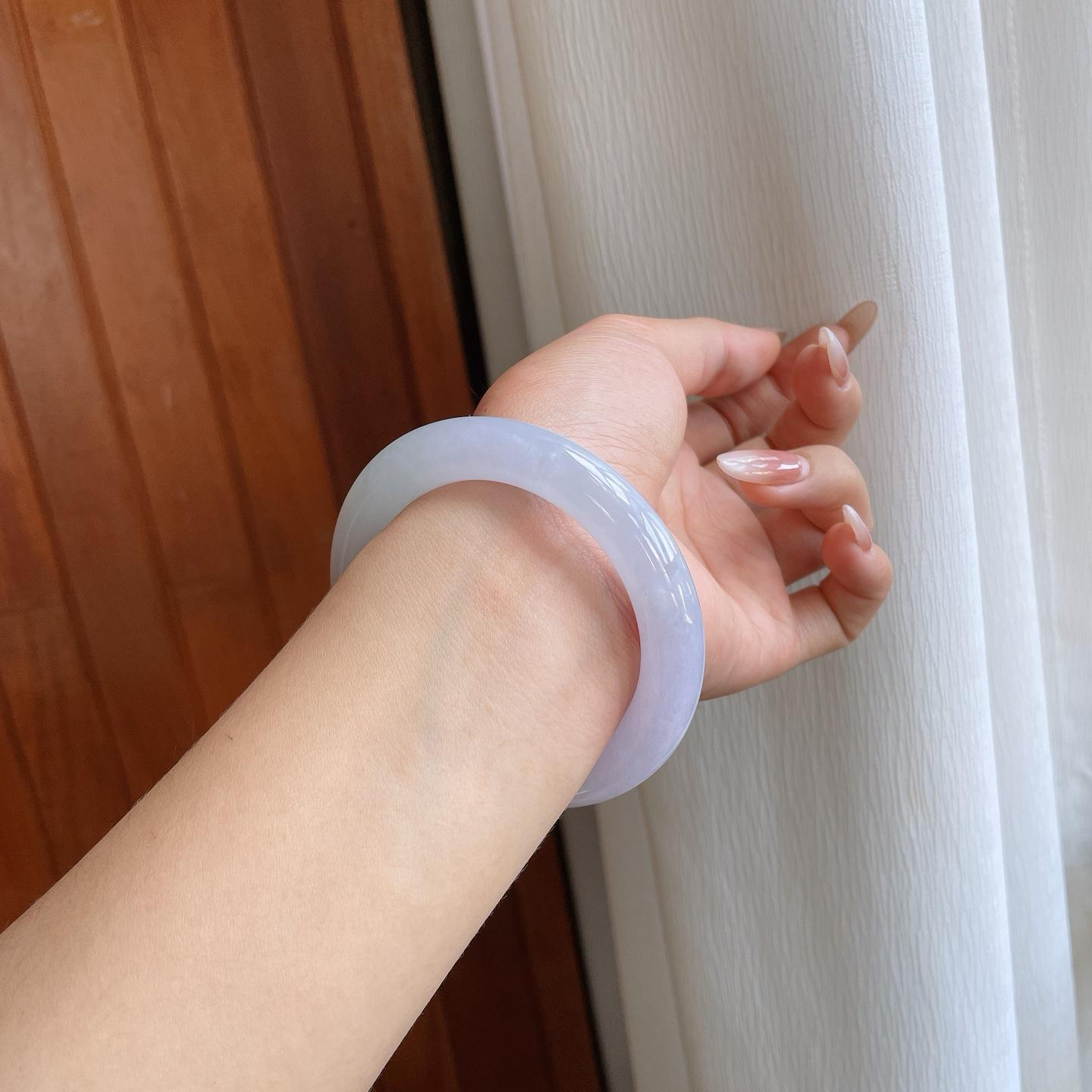 糯冰淡椿彩翡翠圆条（56.2mm）（yc272835）