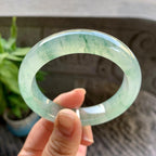 糯冰种晴底飘花平安镯（56.6mm）（yc309459）