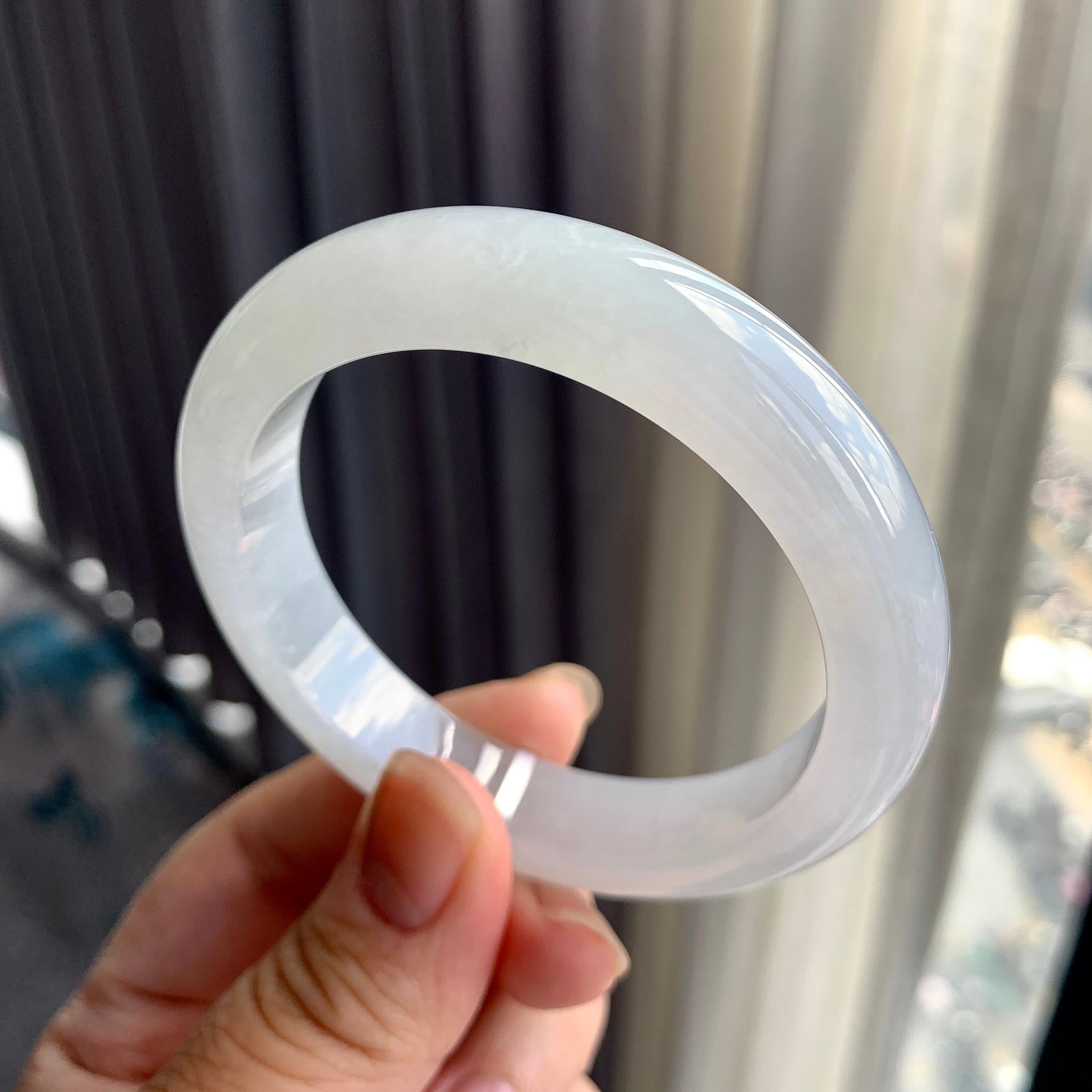 细糯种无色平安镯（55.2mm）（yc225080）