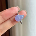 18k金镶糯冰紫罗兰翡翠葫芦戒指（yc423133）