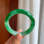 糯冰满圈辣色翡翠平安镯（57.5mm）（yc400197）