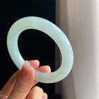 冰种晴底翡翠圆条手镯（56.2mm)（yc323766）