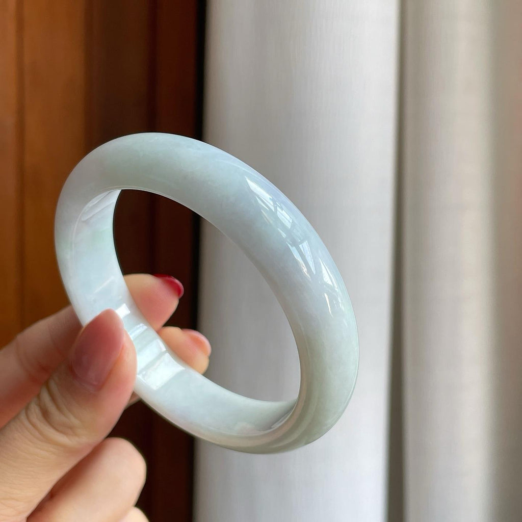 糯冰淡椿彩翡翠平安镯（57.3mm）（yc303080）