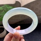 糯冰种淡春彩平安镯（63mm）（yc196494）