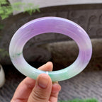 细糯种春彩飘花圆条手镯（58.2mm）