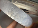 宽版轮胎镯    高冰种雪花棉宽版轮胎镯58.8圈      天然缅甸A货翡翠（yc378784）